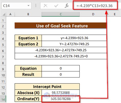 How To Find Intersection Of Two Trend Lines In Excel Methods