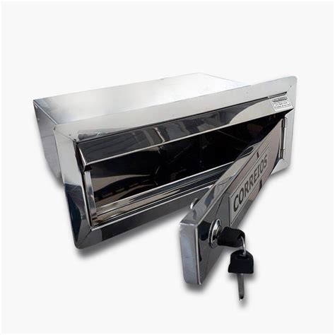 CAIXA DE CORREIO INOX PARA CHUMBAR NO MURO ACESSO FRONTAL