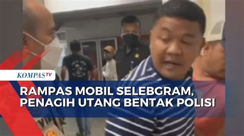 Viral Debt Collector Bentak Polisi Saat Rampas Mobil Selebgram Clara