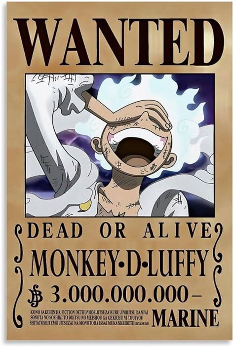 Luffy Gear 5 Wanted Poster, poster luffy - okgo.net