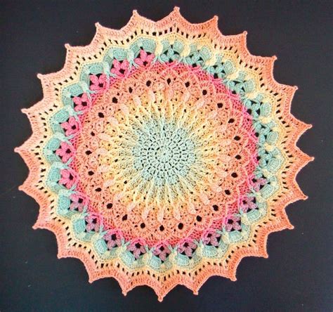 Crocheted Doily Highly Textured Handmade Ooak Ready To Ship Intricate