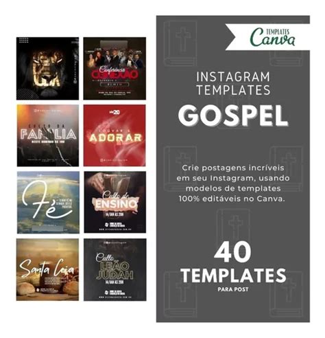 Artes M Dias Sociais Gospel Cultos Edit Vel Canva Mercadolivre