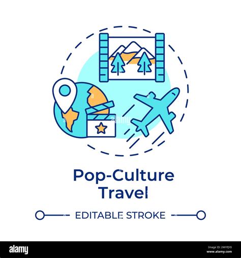 Pop Culture Travel Multi Color Concept Icon Stock Vector Image Art