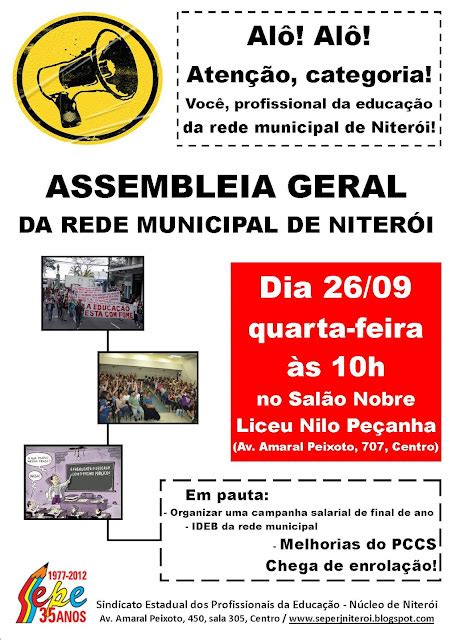 Sepe Niter I Assembleia Da Rede Municipal De Niter I