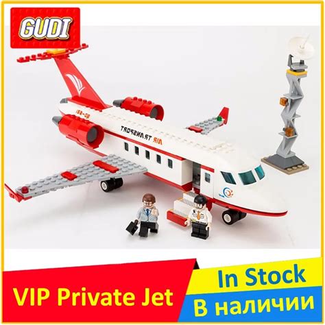 Gudi Airport Vip Private Jet 8911 Building Blocks Model Toys For