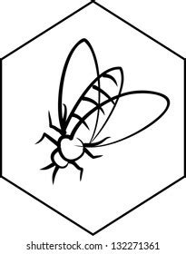 Honey Bee Sketch Vector Stock Vector (Royalty Free) 132271361 ...