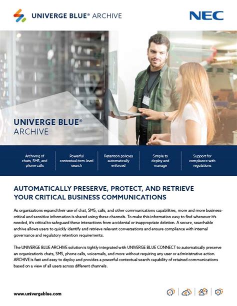 Preserve Search And Retrieve Univerge Blue Connect Communications