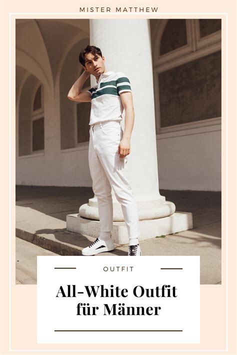 Sommerliches All White Outfit für Männer Männer Outfit für den Sommer