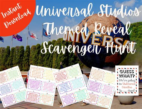 Universal Studios Trip Planner - Printable Word Searches