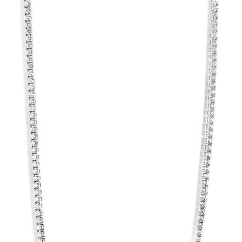 Collier rivière de diamants or blanc Collier rivière diamants