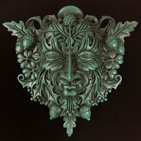 Celtic Greenman Wall Plaque Artist Maxine Miller ©