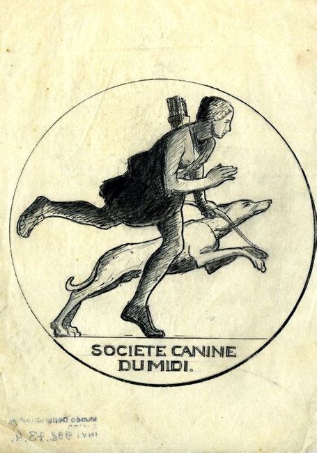 Projet de médaille pour la Société canine du Midi Croquis d André