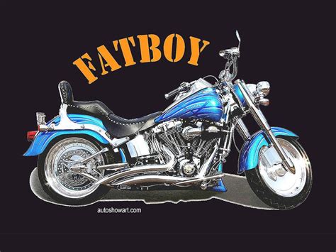 Print Harley Davidson fatboy Motorcycle Print - Etsy