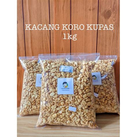 Jual KACANG KORO KUPAS 1KG FREE PACKING DUS DAN BUBLE WARP Shopee