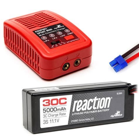 Dynamite Lipo 3s 5000mah 30c Ec3 Battery And Charger