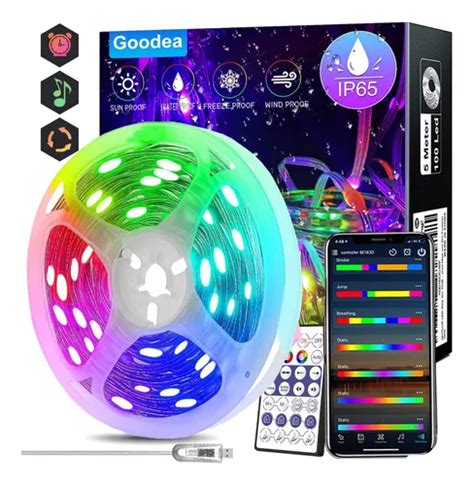 Tiras De Luces Led Rgb 10m App Bluetooth Control Usb Ip65 Meses Sin