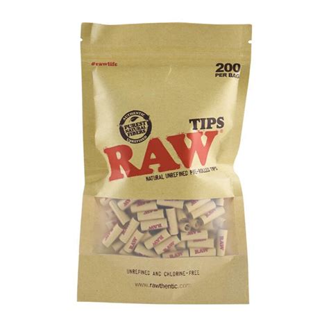 Raw Pre Rolled Filter Tips 200 Pack Smoke Dreams