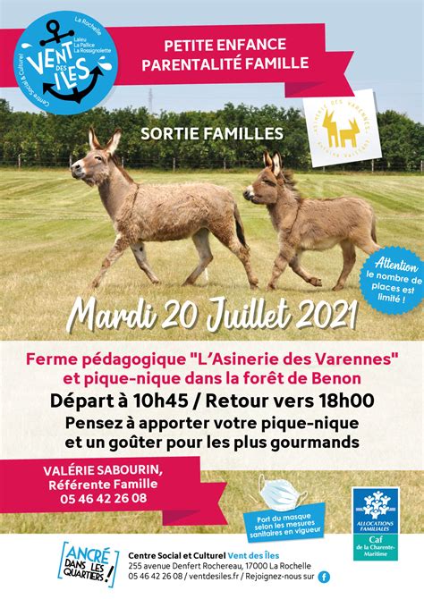 Sortie Familles L Asinerie Des Varennes Centre Social Culturel