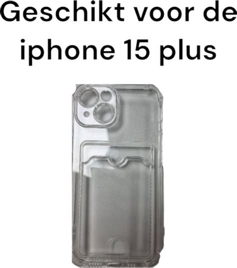 Iphone Max Hoesje Transparant Antishock Met Pashouder Apple Iphone