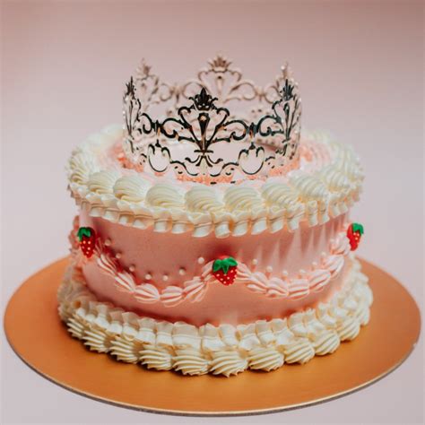 Pink Princess Crown Cake