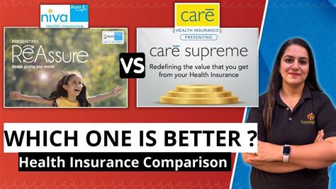 Niva Bupa Reassure Vs Care Supreme Health Insurance Best Health Insurance Gurleen Kaur Tikku