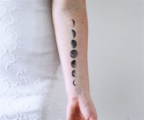 Phases Of The Moon Wrist Tattoo