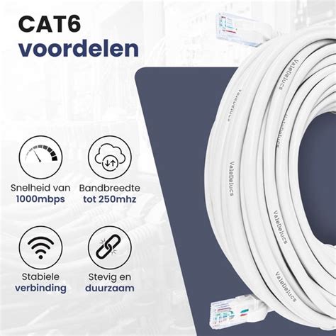 ValeDelucs Internetkabel 10 Meter CAT6 UTP Ethernet Kabel RJ45