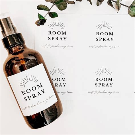 Room Spray Label Printed For Or Oz Bottle Essential Etsy