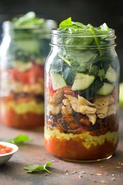 Spinach And Bacon Mason Jar Salads