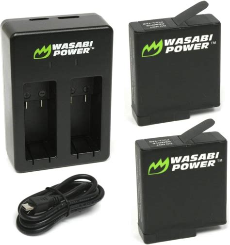 Amazon Wasabi Power Batería paquete de 2 y cargador dual para