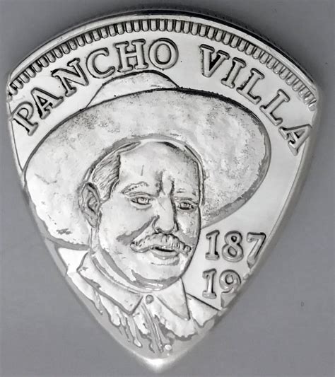 Pancho Villa Mexico 1 oz 99.9% Fine Silver Coin Guitar Pick
