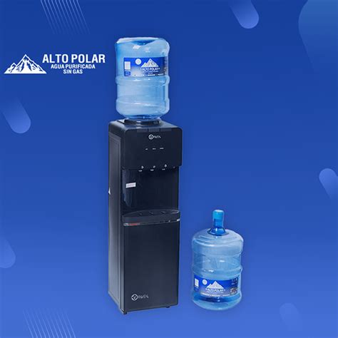 Dispensador Eléctrico Pedestal Con Compresor Negro Gris Aguas Alto Polar