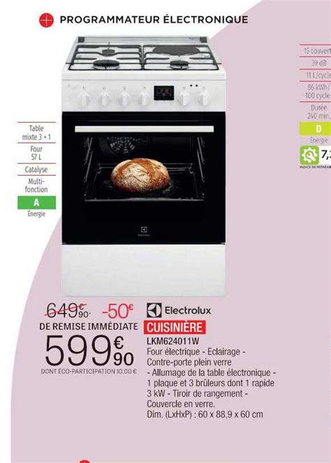 Promo Cuisinière Electrolux chez Extra iCatalogue fr