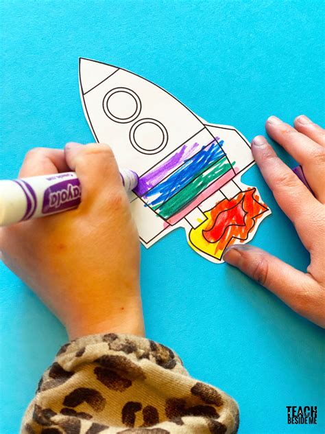 Straw Rocket With Printable Template Teach Beside Me