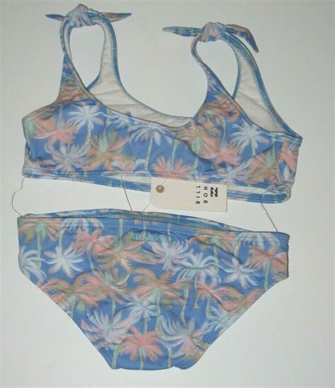 Billabong Girl S Size 10 2 Pc Bikini Swimsuit Talk To The Palm Hanky