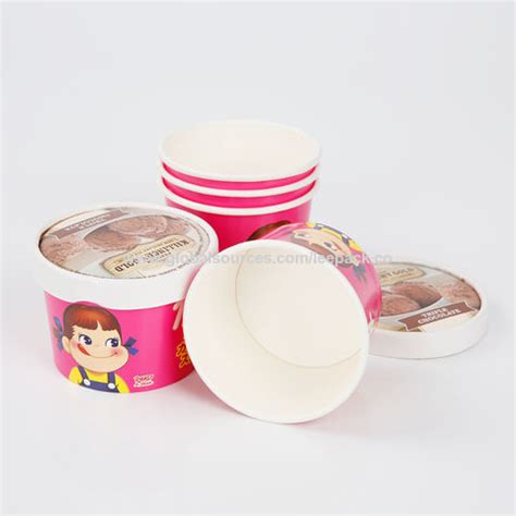 Buy Wholesale China Custom Printed Disposable Paper Ice Cream Cup With