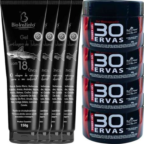 Kit Gel Ervas Power G Gel Cartilagem De Tubar O Bio