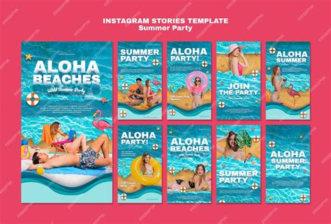 Free Psd Summer Party Instagram Stories Template