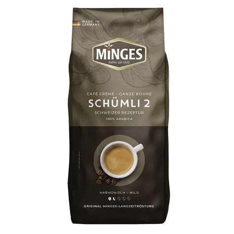 Minges Café Créme Schümli 2 ganze Bohne 1KG 15 99