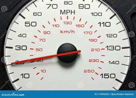 Speedometer At 20 Mph Stock Photo Image Of Pointer 117893230