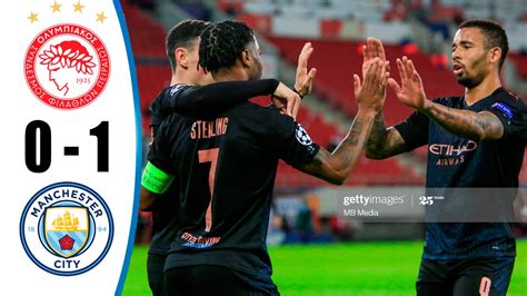 Olympiakos Vs Manchester City 0 1 Highlights Goals Resumen Y Goles 25