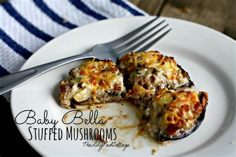 Stuffed Baby Bella Mushrooms - The Lilypad Cottage