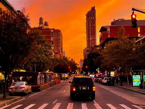 Crossing Columbus Avenue at Dusk (New York) - Indigo Artistic