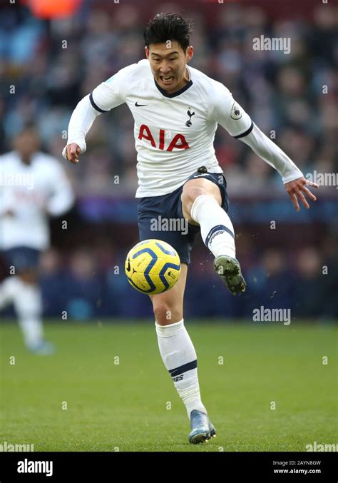 Tottenham Hotspurs Son Heung Min During The Premier League Match At Villa Park Birmingham