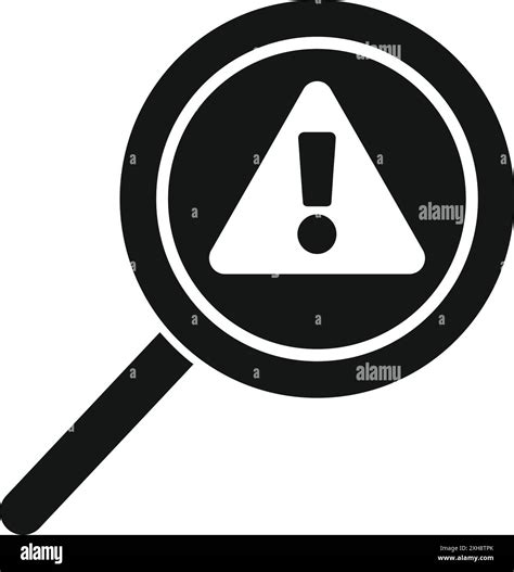 Magnifying Glass Showing Exclamation Point Warning Sign Icon Stock Vector Image And Art Alamy