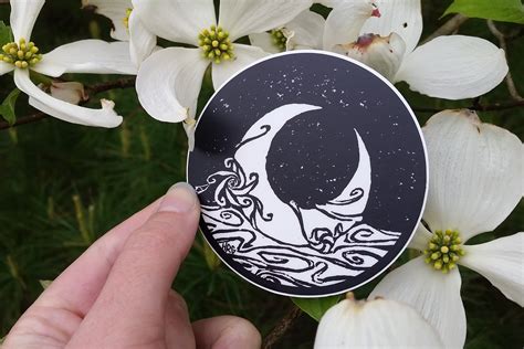 Moon Laptop Sticker Crescent Moon Laptop Decal Cute Sticker - Etsy