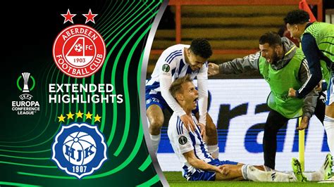 Aberdeen Fc Vs Hjk Helsinki Extended Highlights Uecl Group Stage Md