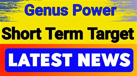 Genus Power Share Latest News Genus Power Share News Today Genus