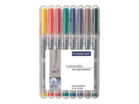 STAEDTLER LUMOCOLOR 316 Pack De 8 Marqueurs Non Permanents Pointe