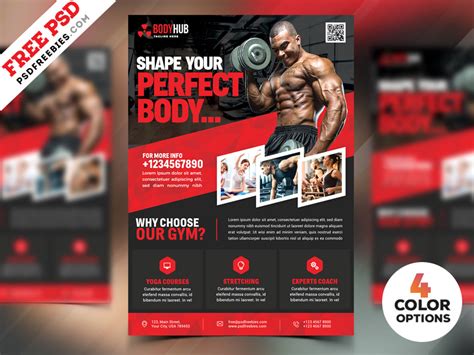 Fitness Gym Flyer PSD Templates Bundle | PSDFreebies.com